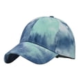 thumbnail image 1 of ZHENHONG Womens Baseball Caps Women Classic Tie Dye Printed Colorful Suncreen Hat Casual Printed Visor Hat Mint Green, 1 of 3