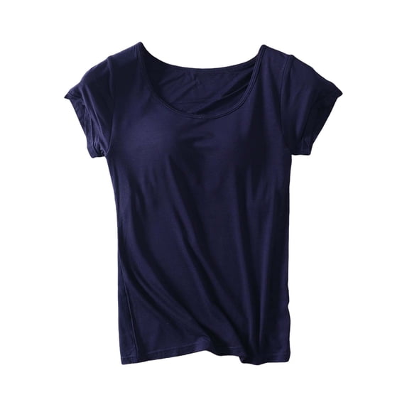 ZHENHONG Womens Summer Tops, Yoga Gym Tops Workout Tank Tops Strap Padded Undershirts Cotton Camisole Vest Top Seamless Sleeping Vest Bra Top Going Out Tops