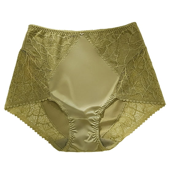 ZHENHONG Womens Underwear Briefs Women's Summer Mid Range Absorbing Lace Fabric High Waist High Elasticity Underwear
