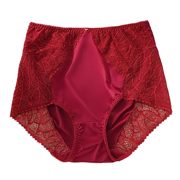 ZHENHONG Womens Underwear Briefs Women's Summer Mid Range Absorbing Lace Fabric High Waist High Elasticity Underwear