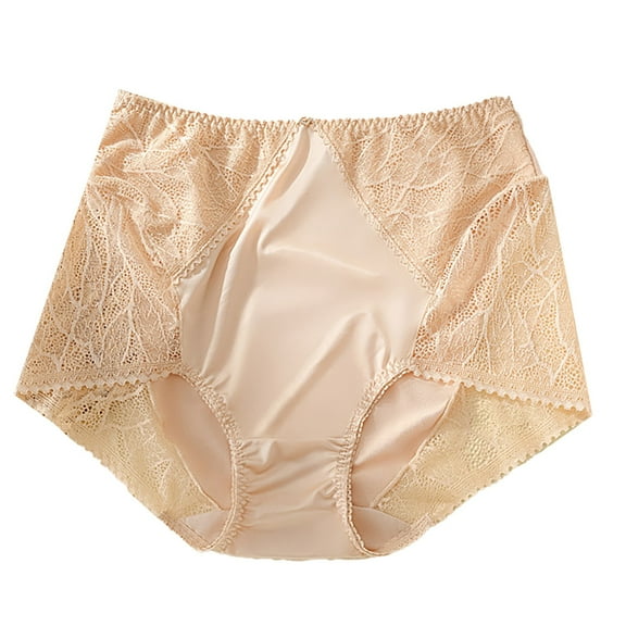 ZHENHONG Womens Underwear Briefs Women's Summer Mid Range Absorbing Lace Fabric High Waist High Elasticity Underwear