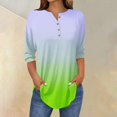 thumbnail image 1 of ZHENHONG Womens V Neck T Shirts, 3/4 Length Sleeve Womens Tops 2025 Spring Casual Tunic T Shirts Womens Tops Going Out Tops, 1 of 5
