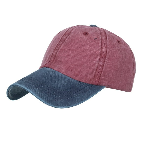 ZHENHONG Womens and Mens Baseball Caps Fashion Beach Sun Hat Adjustable Hip Hop Hat Casual Solid Visor Hat Red
