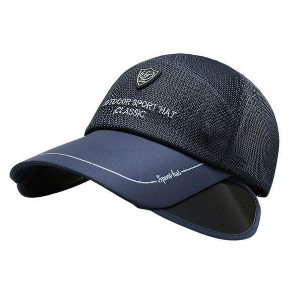 ZHENHONG Womens and Mens Baseball Caps Outdoor Sunscreen Hat Wide Brim Breathable Sports Hat Cozy Solid Visor Hat Blue
