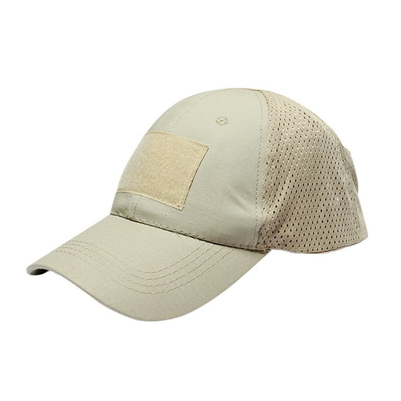 ZHENHONG Womens and Mens Baseball Caps Summer Solid Mesh Adjustable Sun Hat Cozy BreathableVisor Hat Khaki