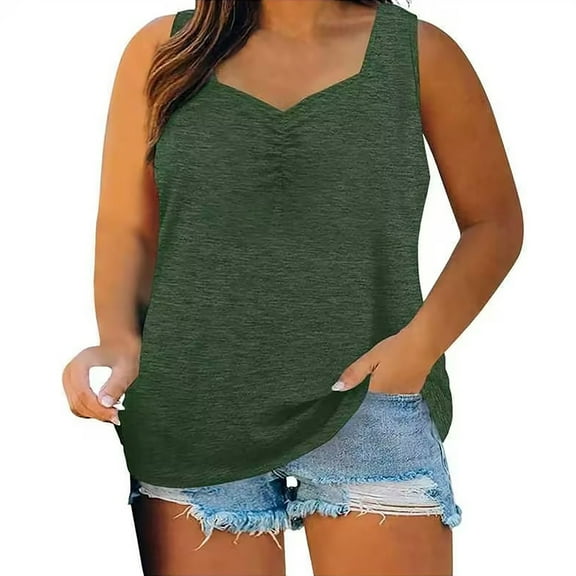 ZHENHONG Workout Tank Tops Woman, Top T Shirt For Women Sleeveless OutdoorLoose Causal T Shirt Camisole Tops for Women