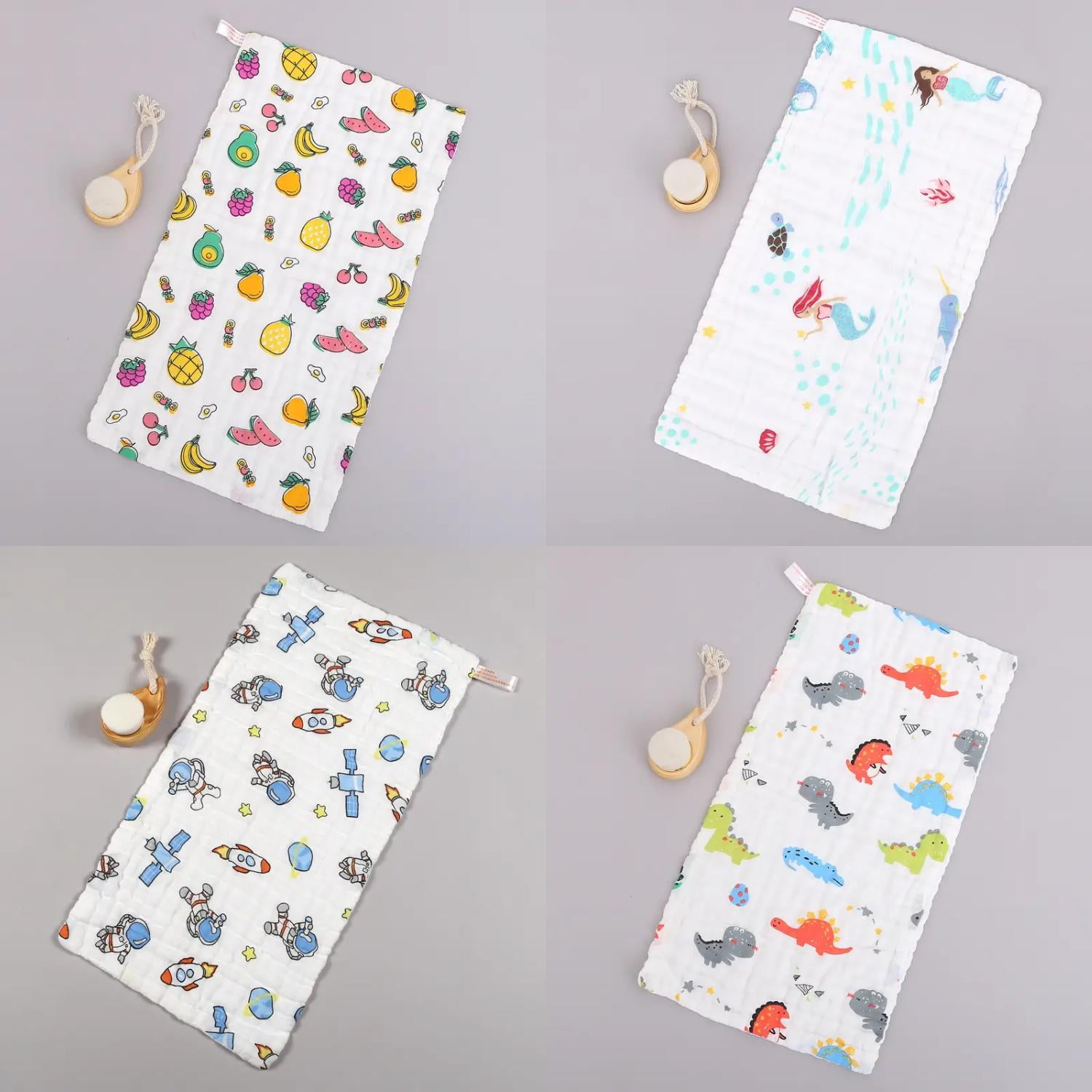 ZHENJUNW Soft and Gentle Sixlayer Cotton Washcloths for Kids and