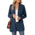 thumbnail image 1 of ZHENWEI Women's Basic Casual Loose Lightweight Long Sleeve Open Front Cardigans with Pockets, 1 of 7