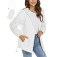 thumbnail image 1 of ZHENWEI Women's Waterproof Rain Jackets Lightweight Packable Raincoats Outdoor Hooded Windbreaker with Pockets, 1 of 5