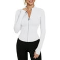 thumbnail image 1 of ZHENWEI Women's Workout Jacket Lightweight Zip Up Yoga Jacket Cropped Athletic Slim Fit Tops, 1 of 8