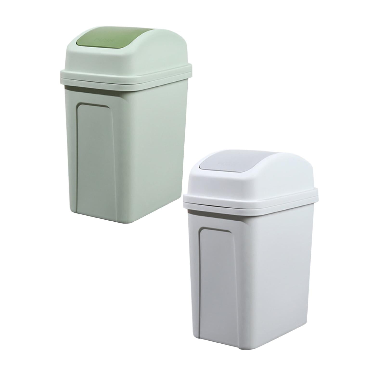 ZHENYANGli 2 Pcs Bathroom Trash Can with Swing Lid Small Garbage Can