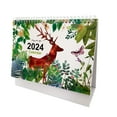 ZHENYANGli 2024 English Calendar Notebook with Minimalist Desktop
