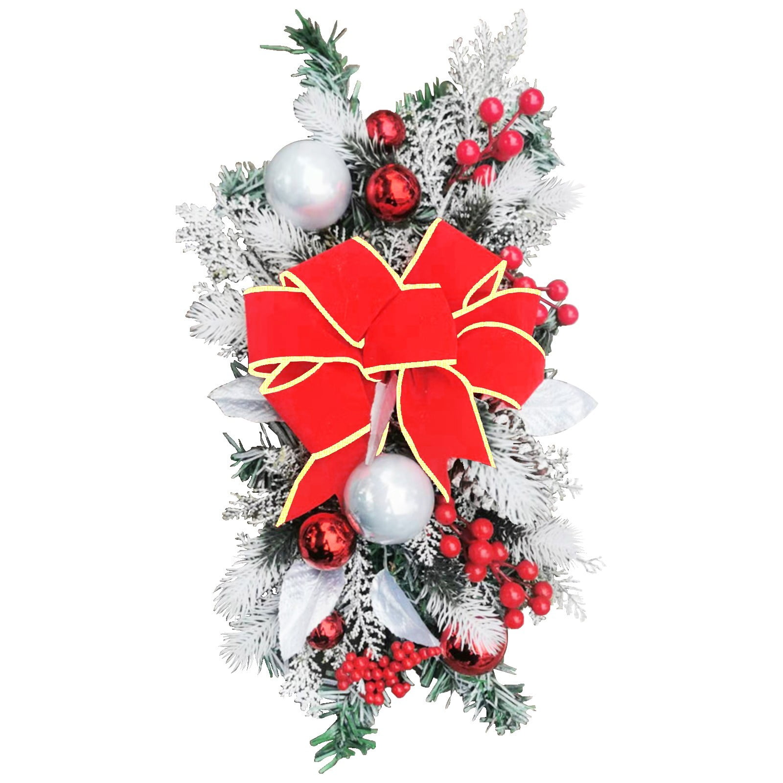 ZHENYANGli Wreath Party Wreath Dried Vines and Artificial Flowers