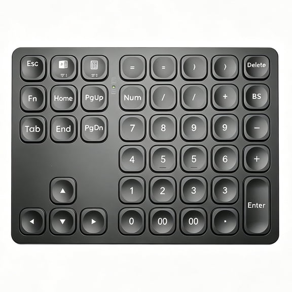 Samovi Wireless Number Pad, Portable Numeric Keyboard, 36-Keys, USB-C Rechargeable, Bluetooth Numeric Keypad Numpad for Data Entry, Compatible with Laptop, Mac, iMac, Tablet, PC Desktop
