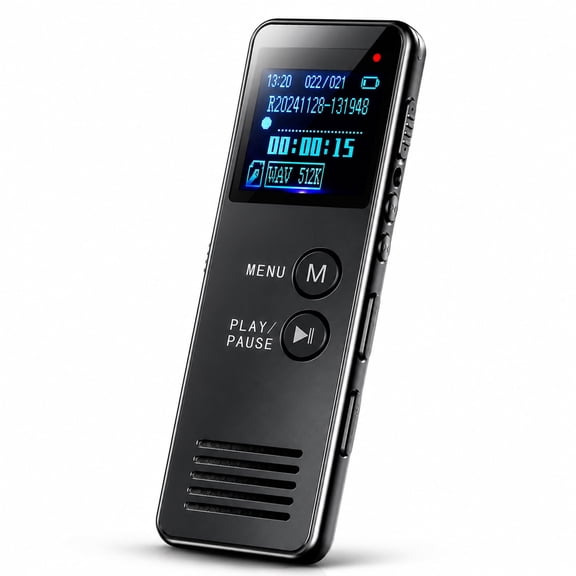Samovi 64GB Digital Voice Recorder, 1536 Kbps Audio Recorder with Playback, Voice Activated Recording, Noise Reduction, 40H Battery Life, MP3 Player for Meetings, Lectures, Interviews