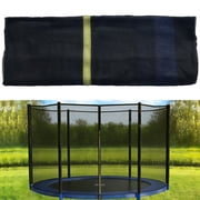 8FT Trampoline Net, Trampoline Enclosure Net for Replacing 6 Straight Poles No Include Poles, Weather-Resistant, Tear-Proof, Trampoline Net with Double-Headed Zippers, Enhanced Hook