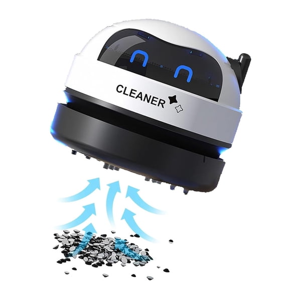 ZHENYEMEI Desktop Vacuum Cleaner, Mini Table dust Sweeper, USB Rechargeable Wireless, 360 Rotatable, Quiet & Powerful, High Endurance up to 90 mins Suitable for Keyboard, Home, School, Office