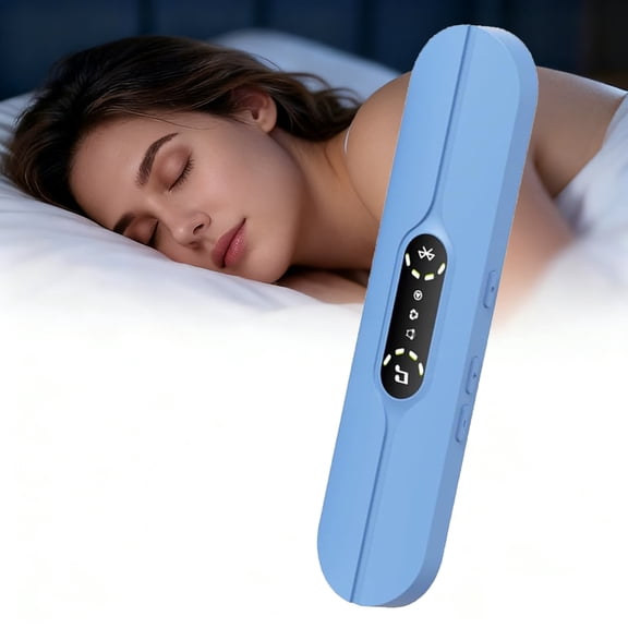Samovi Under Pillow Speaker for Sleeping, Mini Wireless Bluetooth Bone Conduction with 10 White Noise and Timer, Supports TF Card, Suitable for Side Sleepers and Sleep Difficulties (Blue)