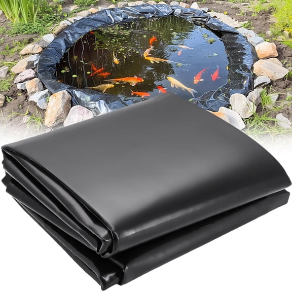 ZHENYEMEI Pond Liner, 20 Mil Pond Liners for Outdoor Ponds, HDPE Pond Liner Easy Cutting Puncture Resistant, Pond Liners for Water Garden Fountain Waterfall, Koi Fish Aquaculture Pond, 6.8 x 9.8 FT