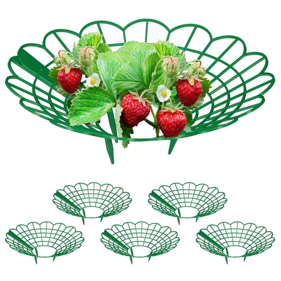 Samovi Strawberry Supports, 6 Pack Strawberry Stand with 3 Sturdy Legs, Strawberry Growing Racks Support for Garden Keeping Strawberry Clean Rotted ＆ Promote Air Circulation, Protecting Strawberry