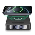 thumbnail image 1 of Samovi 2-in-1 Wireless Charger Alarm Clock, 15W Fast Charging Station with Mini LED Digital Clock, Adjustable Brightness, Black for Bedroom Office Desk, Gifts for Women Men, 1 of 7