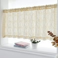 thumbnail image 1 of ZHH Valance for Window Crochet Short Curtains - Geometric Pattern Kitchen Curtains,59" x 24",1 Panel, 1 of 3