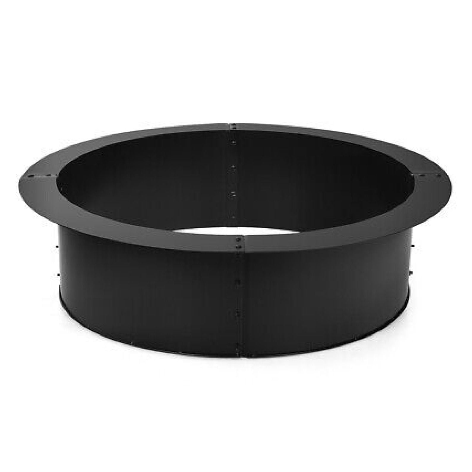 Topcobe 36" Black Steel Free-Standing Fire Pit Ring
