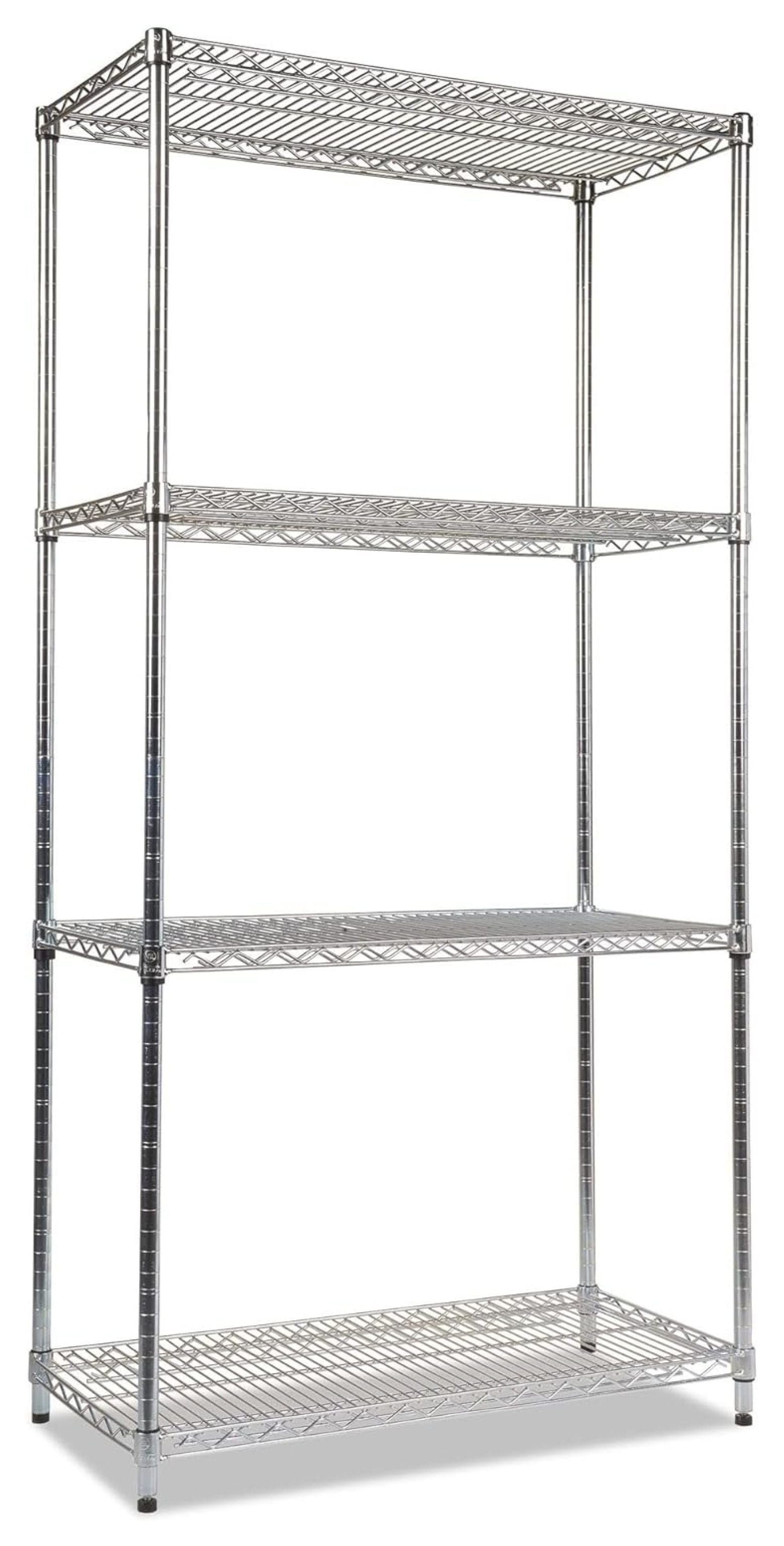 72" Silver Metal NSF Certified Kitchen Shelving Unit
