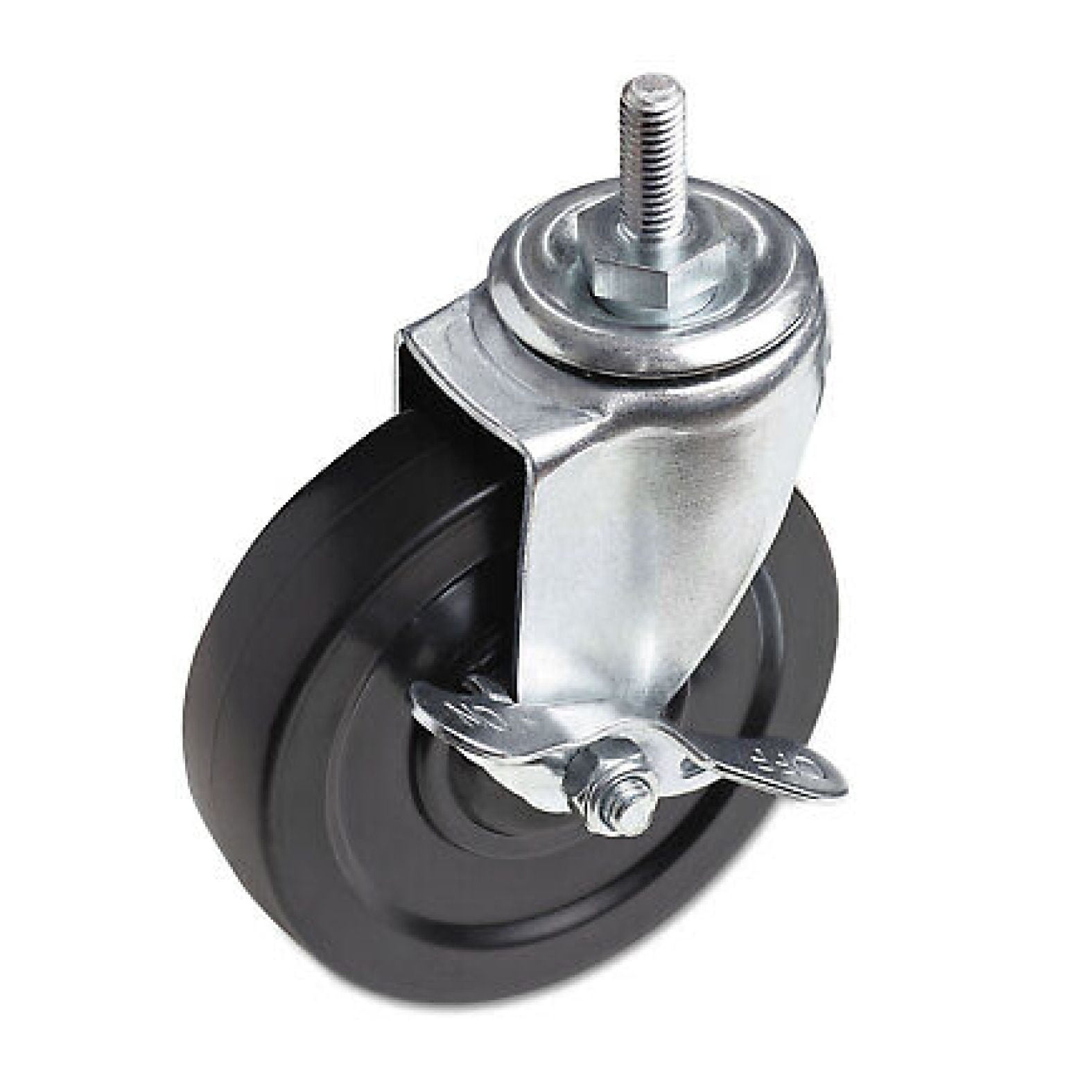Black 3" Snap Ring Casters for Wire Shelving, Set of 4