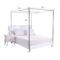 ZHI22 Canopy Bed Frame Stainless Steel Queen King Mosquito Netting