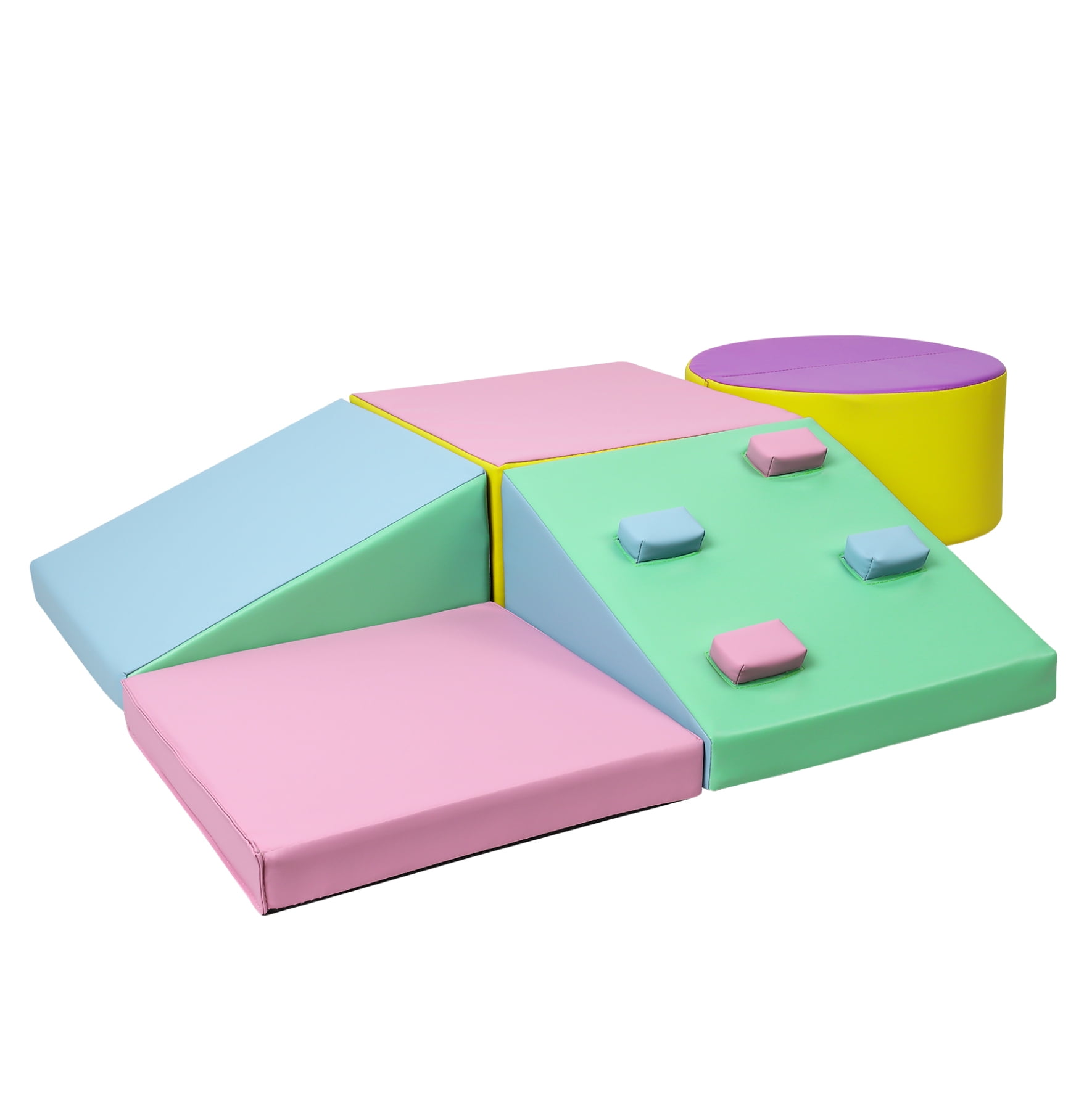 Pastel Foam Climbing Blocks Set for Toddlers and Preschoolers