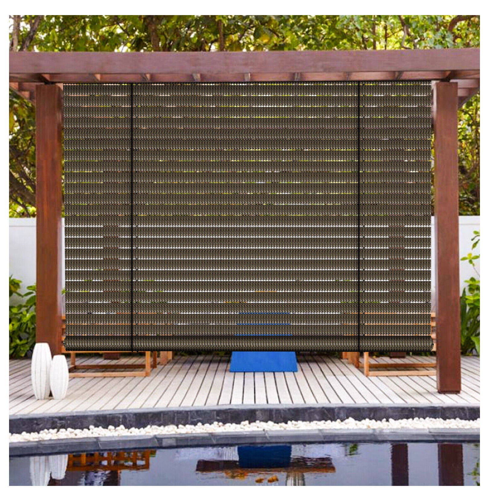 Zhi 22 hollow rolling shadeuv blind screen outdoor deck gazebo porch