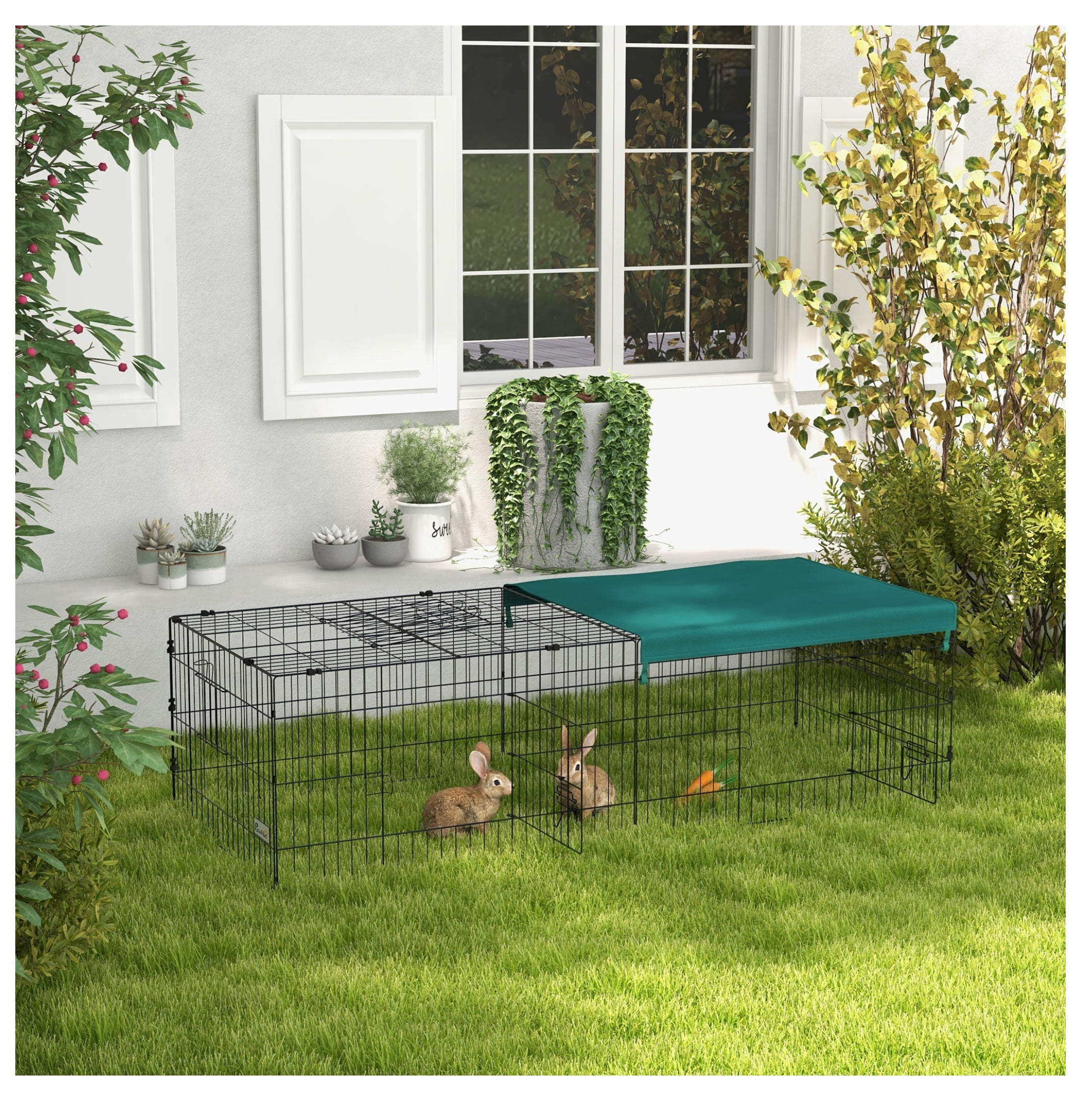 Rabbit playpen with cover best sale