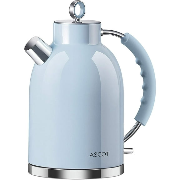 ZHIBO 1.5L Stainless Steel Electric Kettle, Fast Boil, BPA-Free, Cordless, Blue