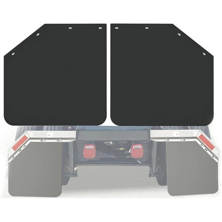 ZHIBO 24"x24" Angled Mud Flaps for Semi Truck, 1/5" Thick, 2-PC Set