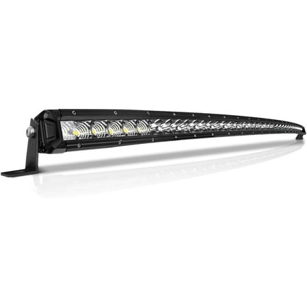 ZHIBO 52 Inch Curved LED Light Bar, 400W 60000LM Flood Spot Combo, Off Road Light for Trucks Jeep ATV UTV