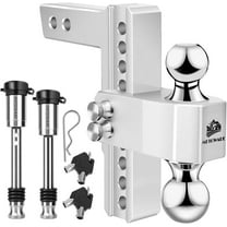 ZHIBO Adjustable Drop Hitch, Fits 2" Receiver, 8" Drop/Rise, 14,000 lbs GTW