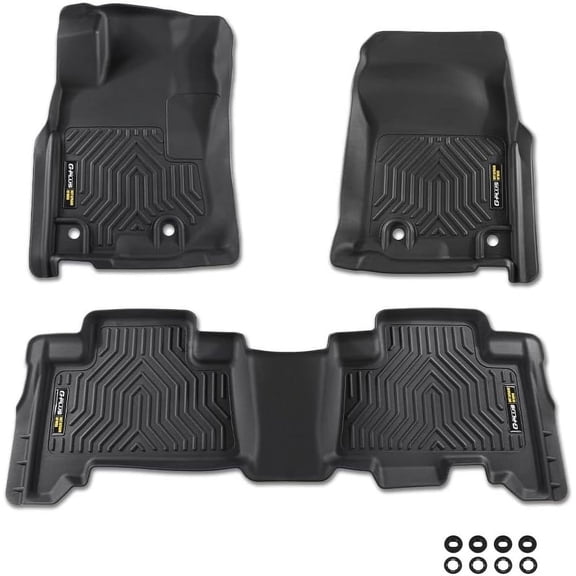 ZHIBO All-Weather Floor Mats for Toyota 4Runner 2013-2024 / Lexus GX460 2014-2023 - TPE Front & Rear Liners + Cargo Mat