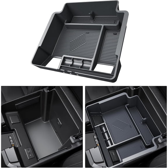 ZHIBO Center Console Organizer for Chevy Silverado/GMC Sierra 2022-2026, Black