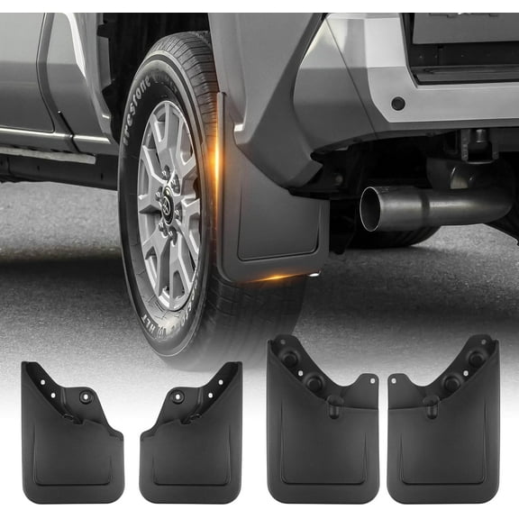 ZHIBO Mud Flaps for Toyota Tacoma 2024-2026, No-Drill, Heavy Duty, 4-PC with Hardware