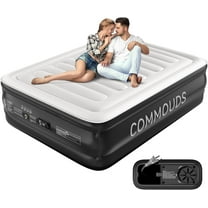 ZHIBO Queen Air Mattress with Built-in Pump, 18" Raised, Waterproof Flocked Top, 660lb Max