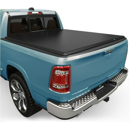 ZHIBO Soft Tri-Fold Tonneau Cover for 2002-2025 Dodge Ram 1500 & 2003-2025 Ram 2500/3500 6.4ft Bed, No Rambox