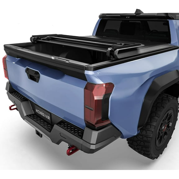 ZHIBO Soft Tri-Fold Tonneau Cover for 2024-2025 Toyota Tacoma 5ft Bed w/ Track Rail (Excl. Trail)