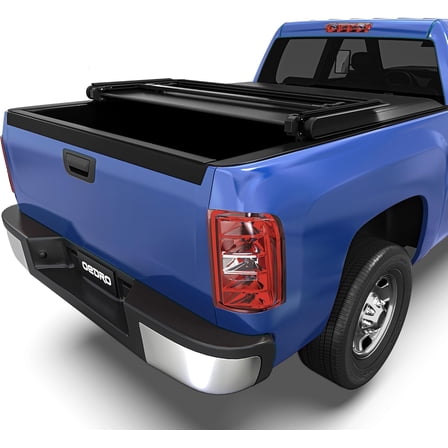 ZHIBO Upgraded Soft Tri-Fold Tonneau Cover for 2007-2013 Chevy Silverado 1500 / GMC Sierra 1500 5.8ft Bed