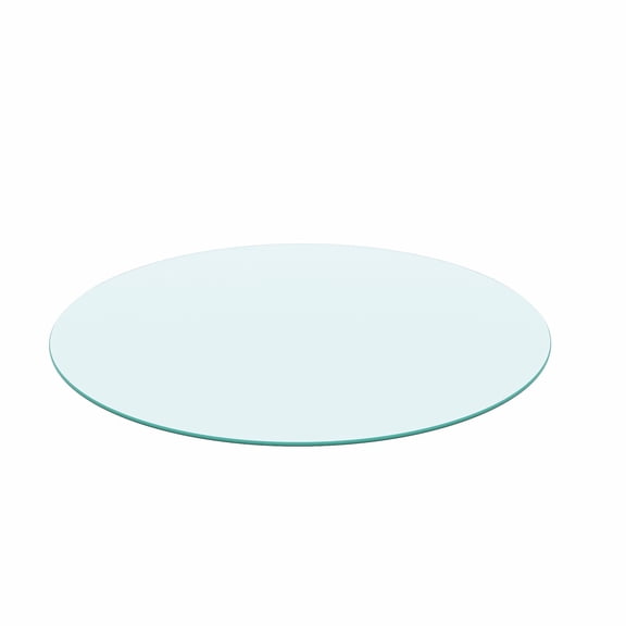 ZHICHUN 20 Inch Round Tempered Glass Table Top 1/4" Inch Thick Clear Glass with Polished Edge
