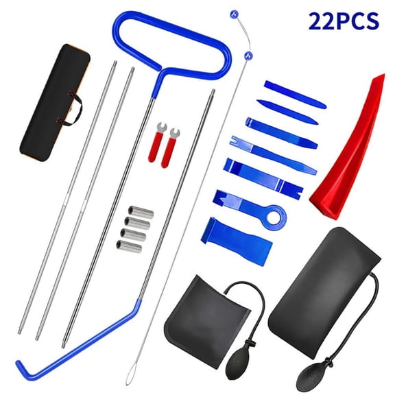 ZHICHUN 22-Piece Emergency Tool Kit 67 Stainless Steel Long Reach Tools with Canvas Storage Bag