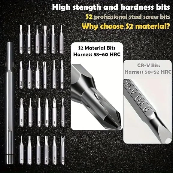 ZHICHUN 24 in 1 Precision Screwdriver Set Multifunctional Disassembly Tool for Mobile Phone Computer Household Repair with Special shaped Bits