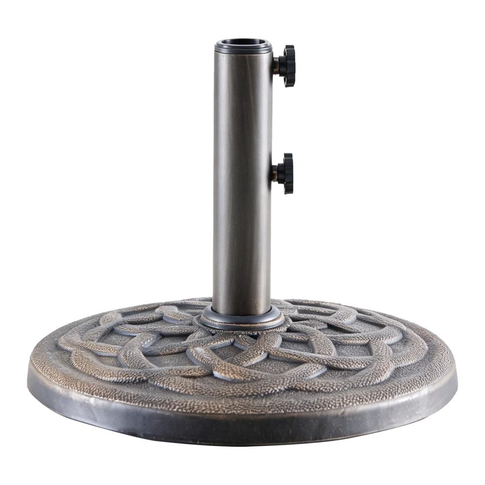 ZHICHUN 30 Lb Round Patio Umbrella Base Resin Stand with Iron Frame Windproof Sunshade Holder