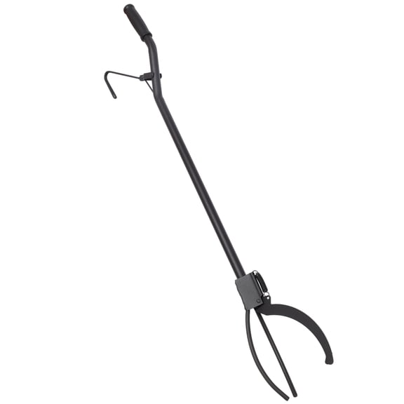 ZHICHUN  36 Inch Heavy Duty Fire Log Grabber With 3 Prong And Spring Handle Fire Tongs Poker Tool For Campfire Fireplace And Fire Pit
