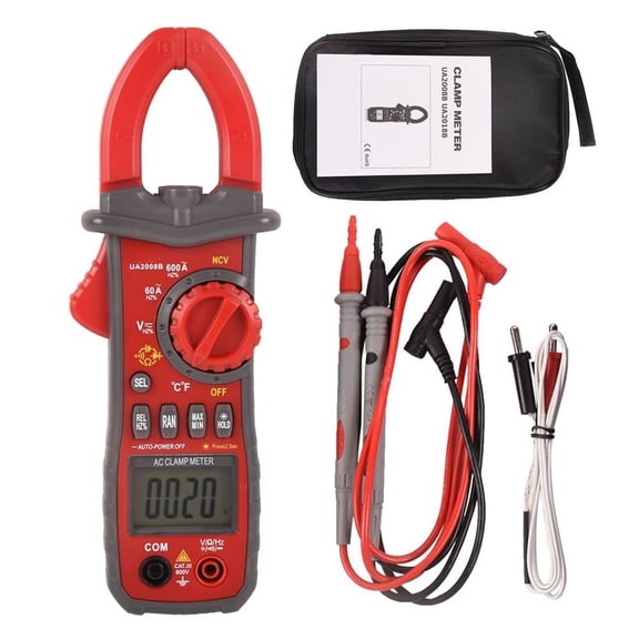 ZHICHUN 6000 Counts Digital Clamp Meter Auto Ranging 600A AC DC Multimeter Measures Resistance Capacitance Temperature Diode Continuity